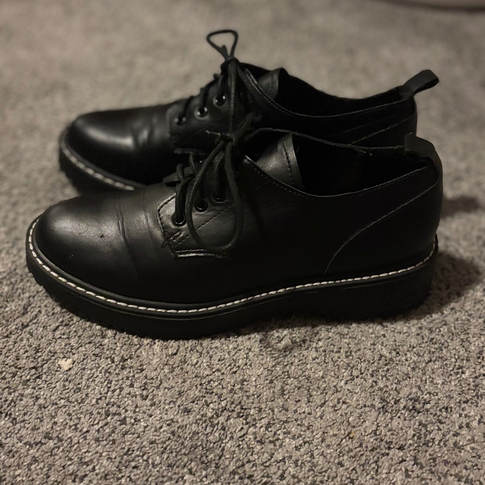 Madden Black Platform Oxford Shoes 8.5 Chunky Lug Sole Goth witchy alt baddie